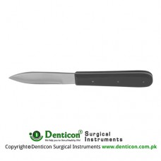 Virchow Cartilage Knife With Wooden Handle Stainless Steel, 21 cm - 8 1/4" Blade Size 80 mm